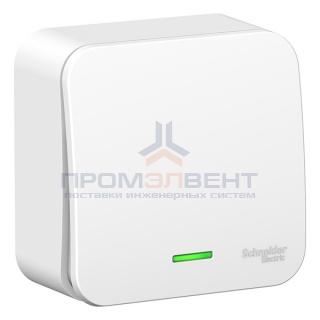 Выключатель 1-клавишный с подсветкой (cх.1) Blanca Schneider Electric 6А 250В белый