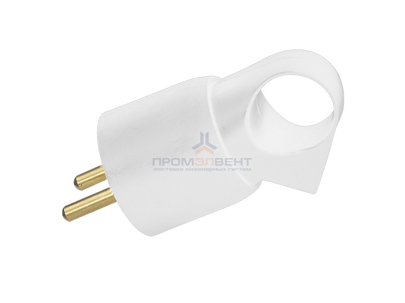 Вилка Legrand с заземлением 16А с кольцом белая