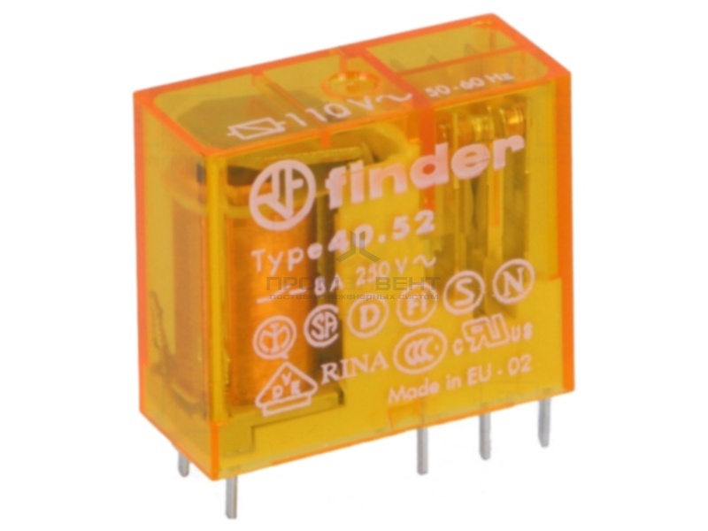 Миниатюрные PCB-реле Finder выводы 5мм, 2 контакта, 8A DC 110В AgNi влагозащита